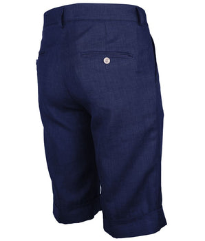 Made in Italy Blue Linen Short