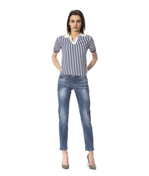 Frankie Morello Blue Other Fibers Women Jeans