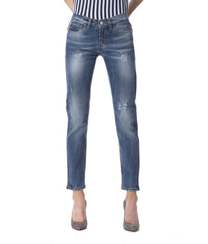 Frankie Morello Blue Other Fibers Women Jeans