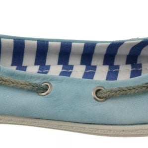 Pantofola D'Oro Sky Blue Suede Lace Bow Loafers Ballet Flat Shoes