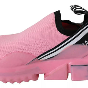 Zapatillas deportivas rosas de caña baja Sorrento de Dolce &amp; Gabbana, zapatos informales sin cordones
