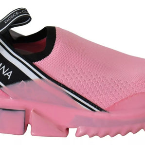 Zapatillas deportivas rosas de caña baja Sorrento de Dolce &amp; Gabbana, zapatos informales sin cordones
