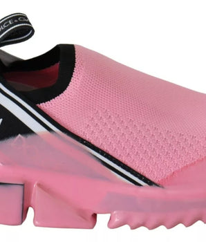 Zapatillas deportivas rosas de caña baja Sorrento de Dolce &amp; Gabbana, zapatos informales sin cordones