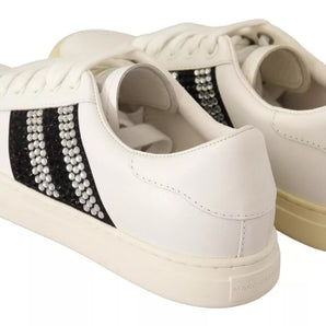 Zapatillas Marc Jacobs de piel blanca con cristales