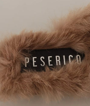 Zapatos planos Peserico de piel negra perforada y sin cordones