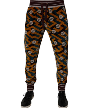 Dolce &amp; Gabbana Multicolor Logo Monogram Jogger Sweatpants Pants