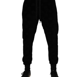 Pantalones deportivos negros de algodón Dolce &amp; Gabbana para hombre