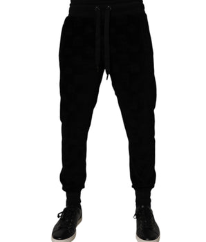 Dolce &amp; Gabbana Black Cotton Jogger Men Sweatpants Pants