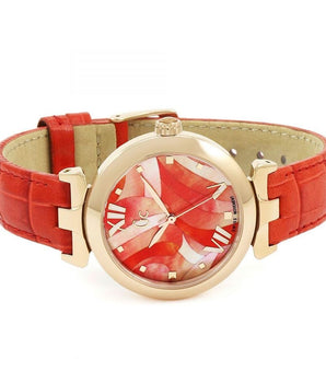 GC Orange Leather Dress Watch