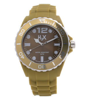 Haurex Brown Rubber Sport Watch