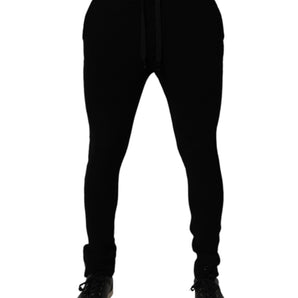 Pantalones deportivos Dolce &amp; Gabbana de cachemir negro para hombre