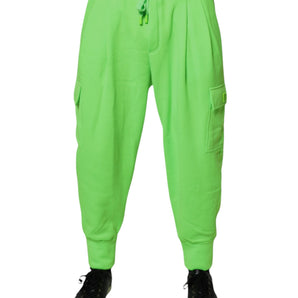 Pantalones deportivos Dolce &amp; Gabbana Cargo Jogger verde neón para hombre