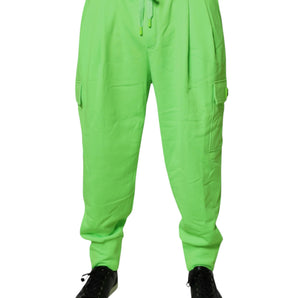 Pantalones deportivos Dolce &amp; Gabbana Cargo Jogger verde neón para hombre