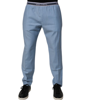 Dolce &amp; Gabbana Blue Cotton Stretch Chino Pants