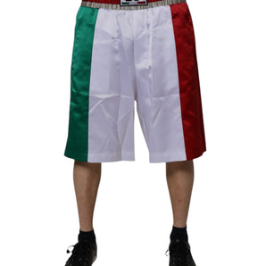 Dolce &amp; Gabbana Multicolor Italia Polyester Bermuda Shorts