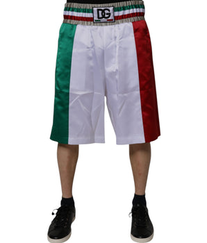 Dolce &amp; Gabbana Multicolor Italia Polyester Bermuda Shorts