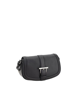 Alexander McQueen Black Calf Leather Bos Taurus Shoulder Bag