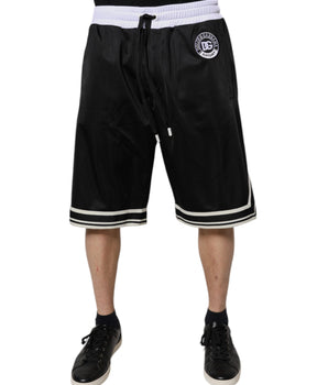 Dolce & Gabbana Black White Men Bermuda Sweatshorts Shorts