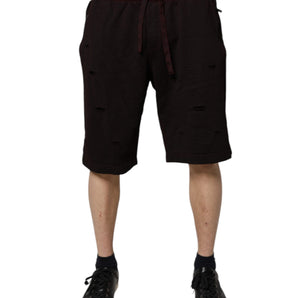 Bermudas de algodón burdeos Dolce &amp; Gabbana
