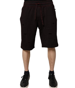 Bermudas de algodón burdeos Dolce &amp; Gabbana