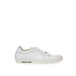 Roberto Cavalli Zapatillas De Cuero Blancas Luxe Footwear
