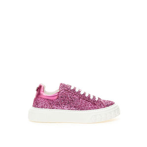 Zapatillas Casadei Elegance de piel fucsia