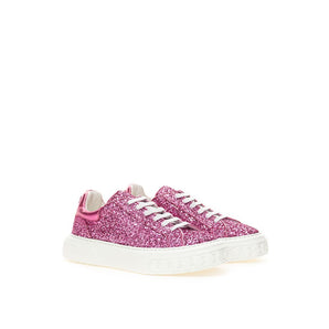 Zapatillas Casadei Elegance de piel fucsia