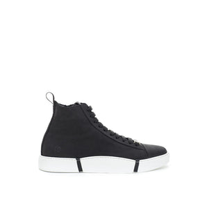 Roberto Cavalli Elegantes zapatillas deportivas de ante en negro chic