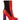 GCDS Red Leather Black Fabric Logo Heel Ankle Boots Shoes