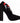 GCDS Black Suede Logo Socks Block Heel Ankle Boots Shoes