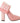Calcetines con logo de ante rosa de GCDS, botines de tacón cuadrado
