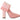 GCDS Pink Suede Logo Socks Block Heel Ankle Boots Shoes
