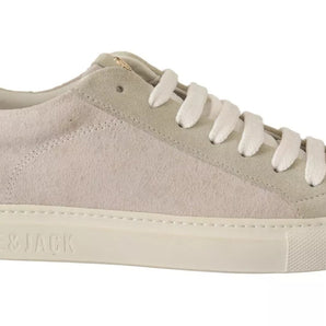 HIDE & JACK Off White Low Top Lace Up Sneakers Shoes