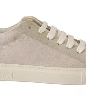 Zapatillas deportivas bajas con cordones en color blanco roto de HIDE &amp; JACK