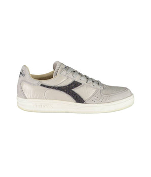 Diadora Gray Leather Women Sneaker