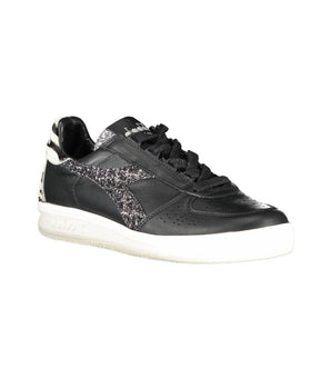 Diadora Women's Black Leather Sneakers