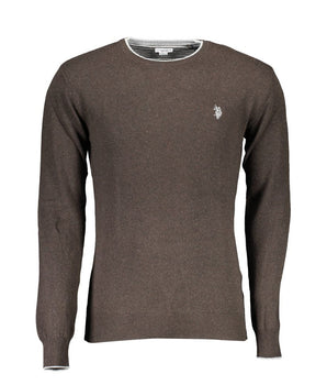 US POLO ASSN. Brown Wool Men Sweater