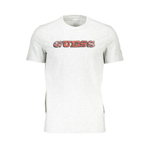 Guess Jeans Camiseta Gris Algodón Hombre