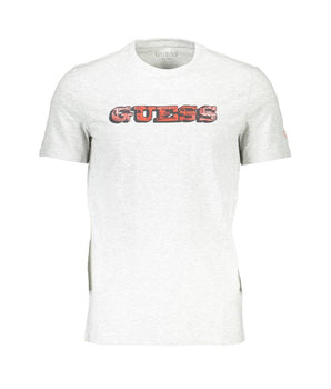 Guess Jeans Gray Cotton Men T-Shirt
