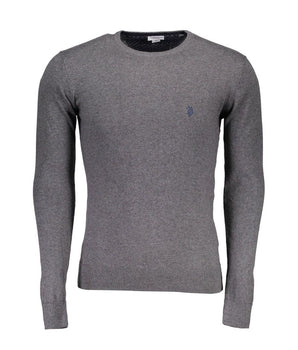 US POLO ASSN. Gray Cotton Men Sweater