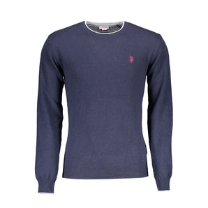 ASOCIACIÓN DE POLO DE EE. UU. Suéter de lana azul para hombre
