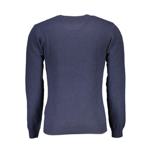 ASOCIACIÓN DE POLO DE EE. UU. Suéter de lana azul para hombre