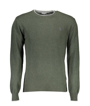 US POLO ASSN. Green Wool Men Sweater