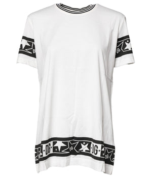 Camiseta blanca de cuello redondo de algodón #DGMillennials de Dolce &amp; Gabbana