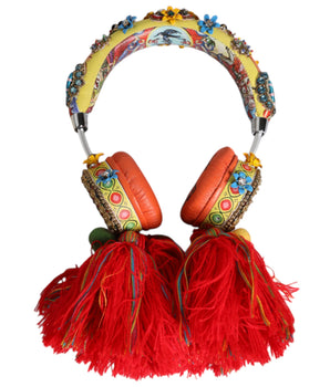 Auriculares Dolce &amp; Gabbana con cristales y borlas multicolores