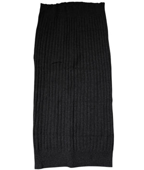 Dolce &amp; Gabbana Black Cashmere Knitted Neck Warmer Foulard Scarf