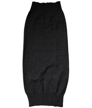 Dolce &amp; Gabbana Black Cashmere Knitted Neck Warmer Foulard Scarf