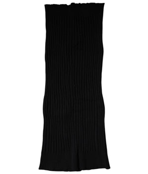 Dolce &amp; Gabbana Black Cashmere Knitted Neck Warmer Foulard Scarf