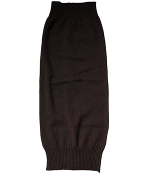 Dolce &amp; Gabbana Brown Cashmere Knitted Neck Warmer Foulard Scarf