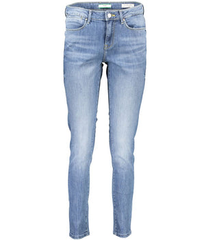 Guess Vaqueros de mezclilla azul claro ultrapitillo de talle medio